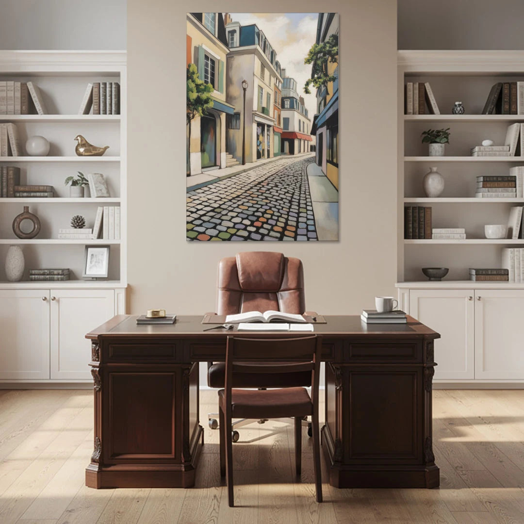 Place Royale Cobblestones - Canvas Wall Art - Office - 40x60