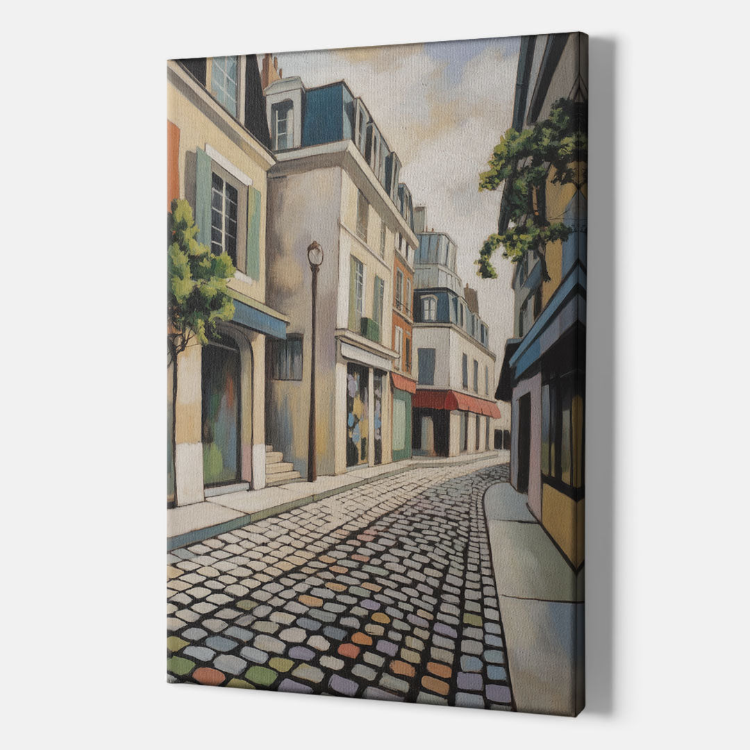 Place Royale Cobblestones - Canvas Print Art Sides