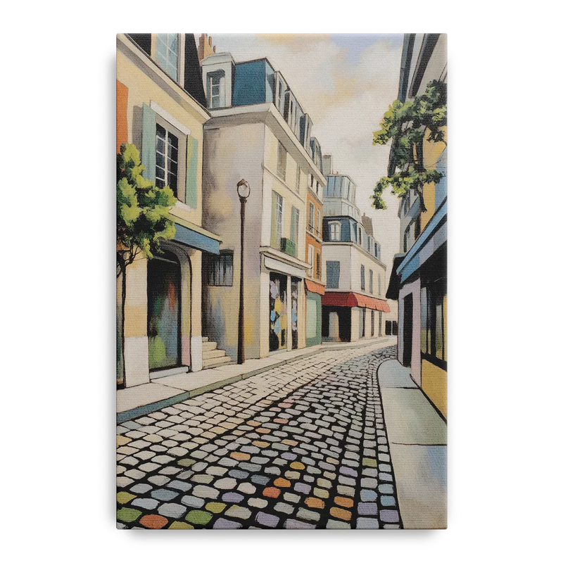 Place Royale Cobblestones Front - Canvas Wall Art