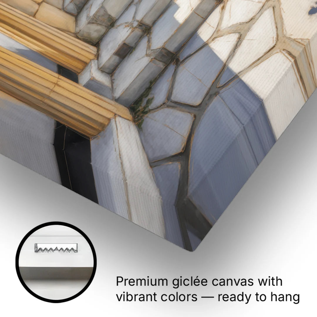 Plaka Pathways - Canvas Wall Art - Gallery Wrap Corner