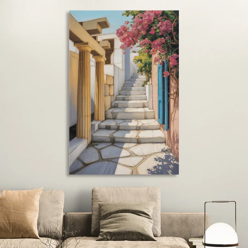 Plaka Pathways Sitting Room - Canvas Wall Art