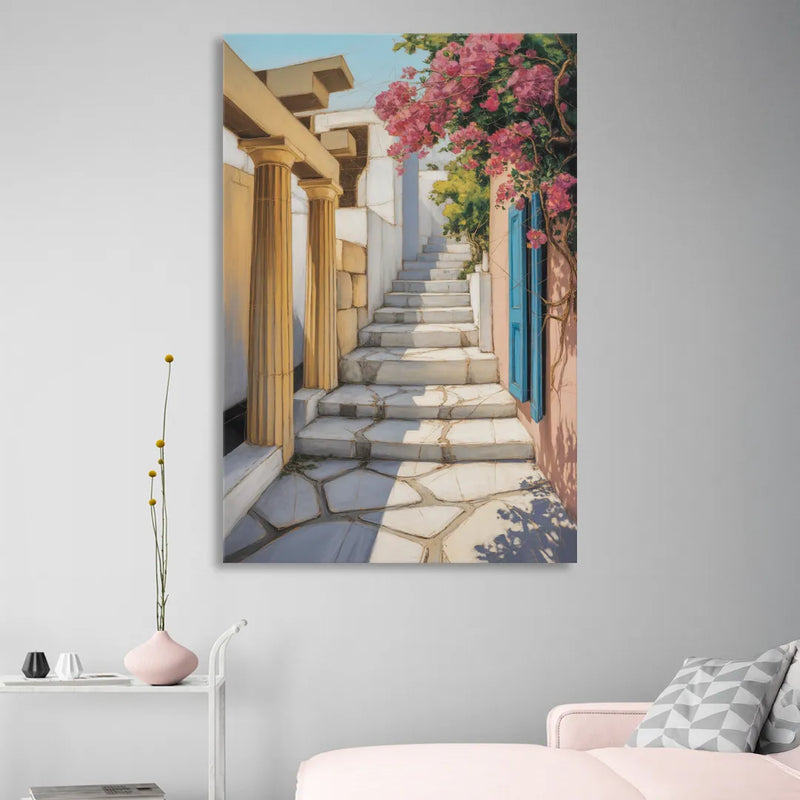 Plaka Pathways Living Room - Canvas Wall Art