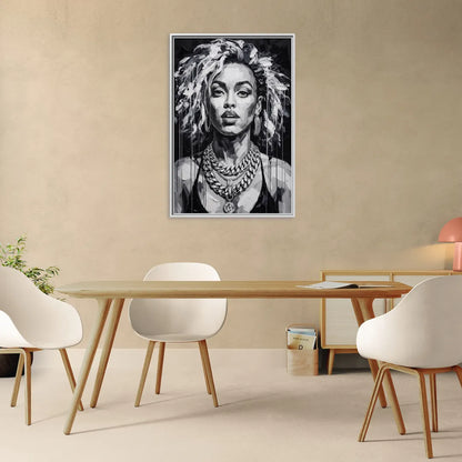 Planet Vibe 2.0 - Living Room White Frame Canvas