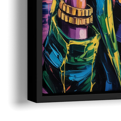 Planet Vibe - Close-Up Black Frame Canvas