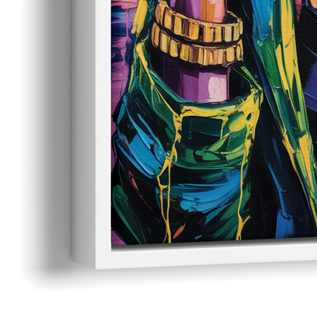 Planet Vibe - Close-Up White Frame Canvas