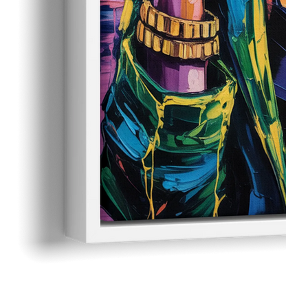 Planet Vibe - Close-Up White Frame Canvas