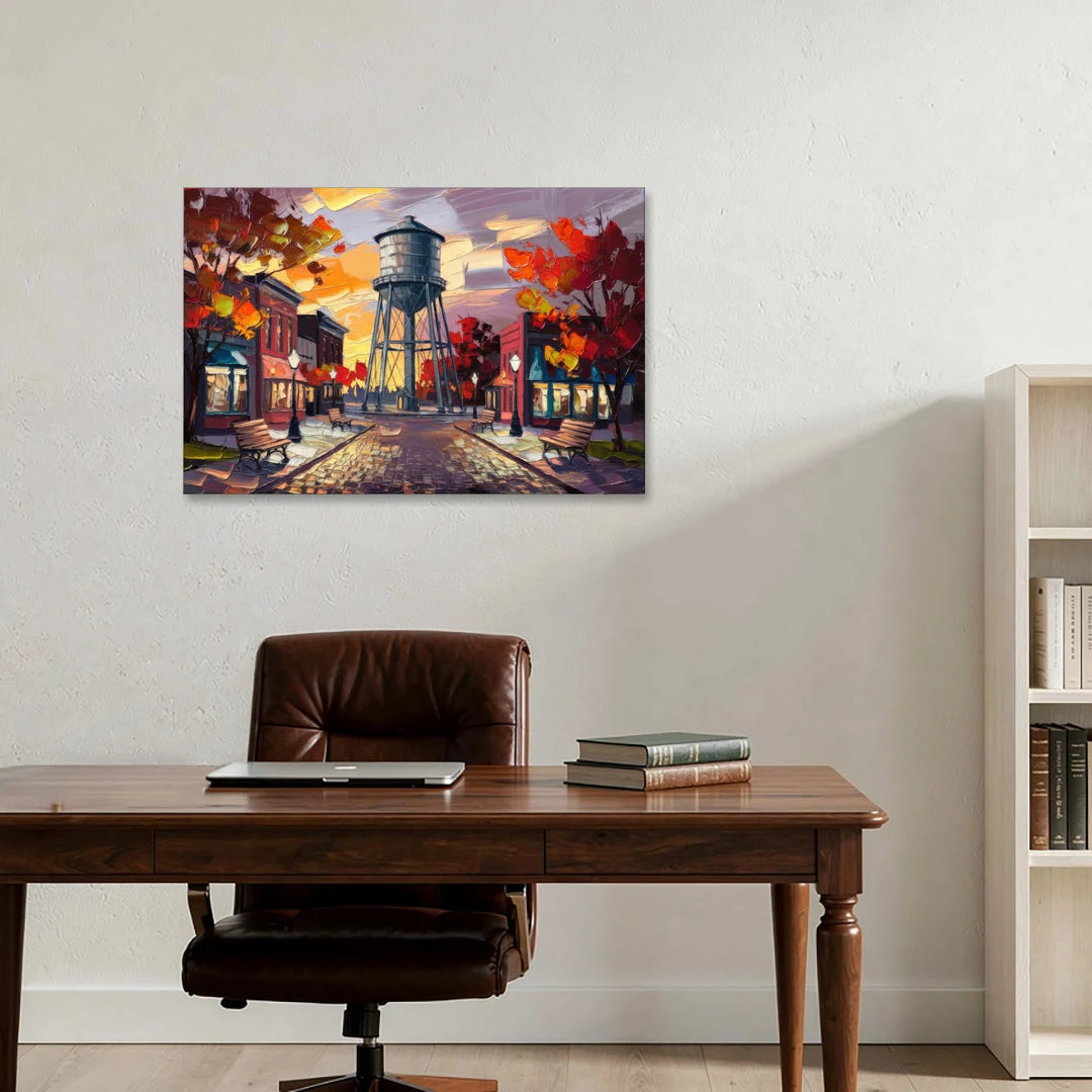 Plano Local Landmarks - Canvas Wall Art - Office - 36x24