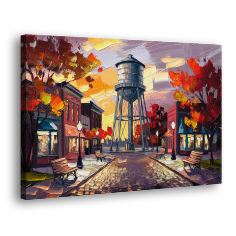Plano Local Landmarks - Canvas Wall Art - Side