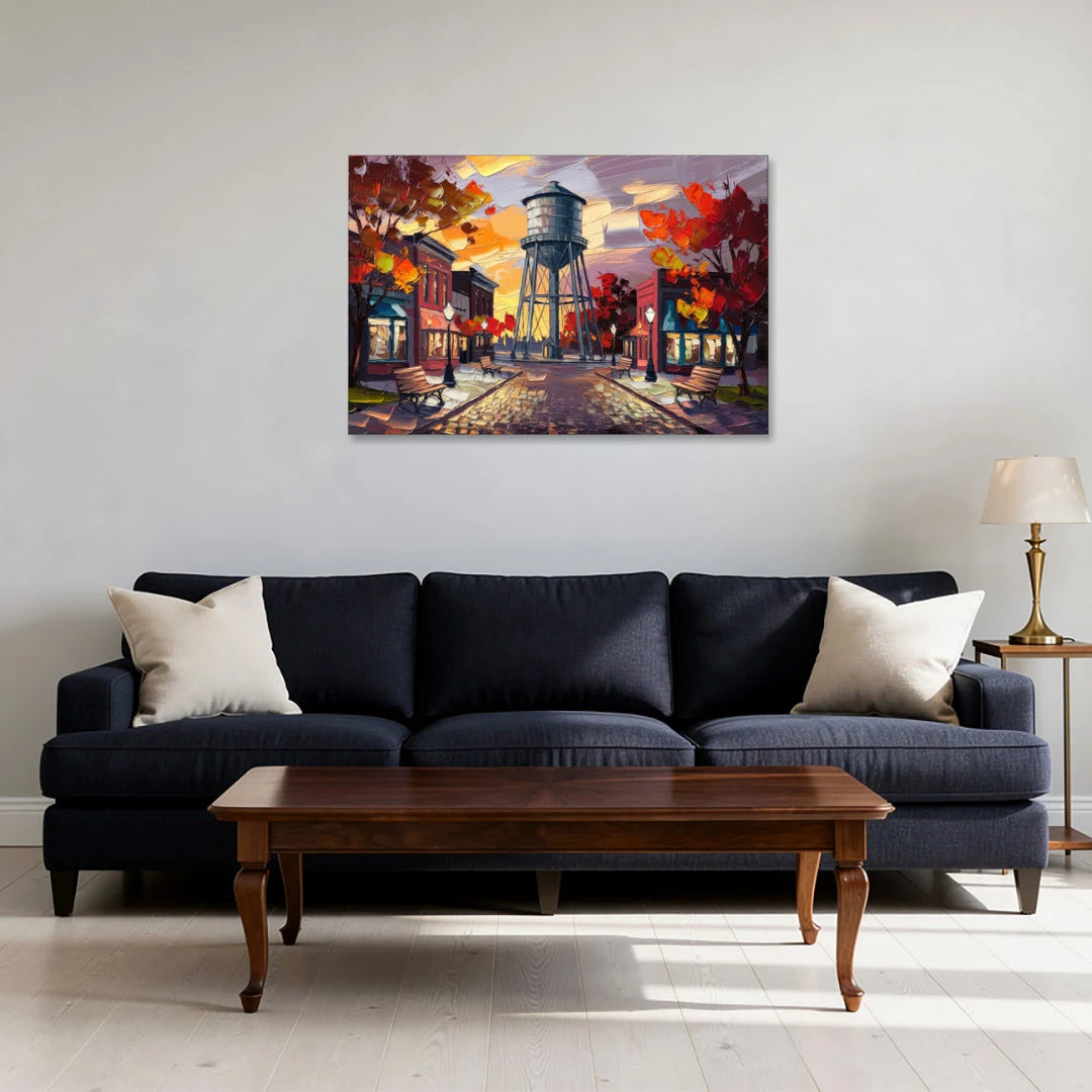Plano Local Landmarks - Canvas Wall Art - Sofa - 36x24
