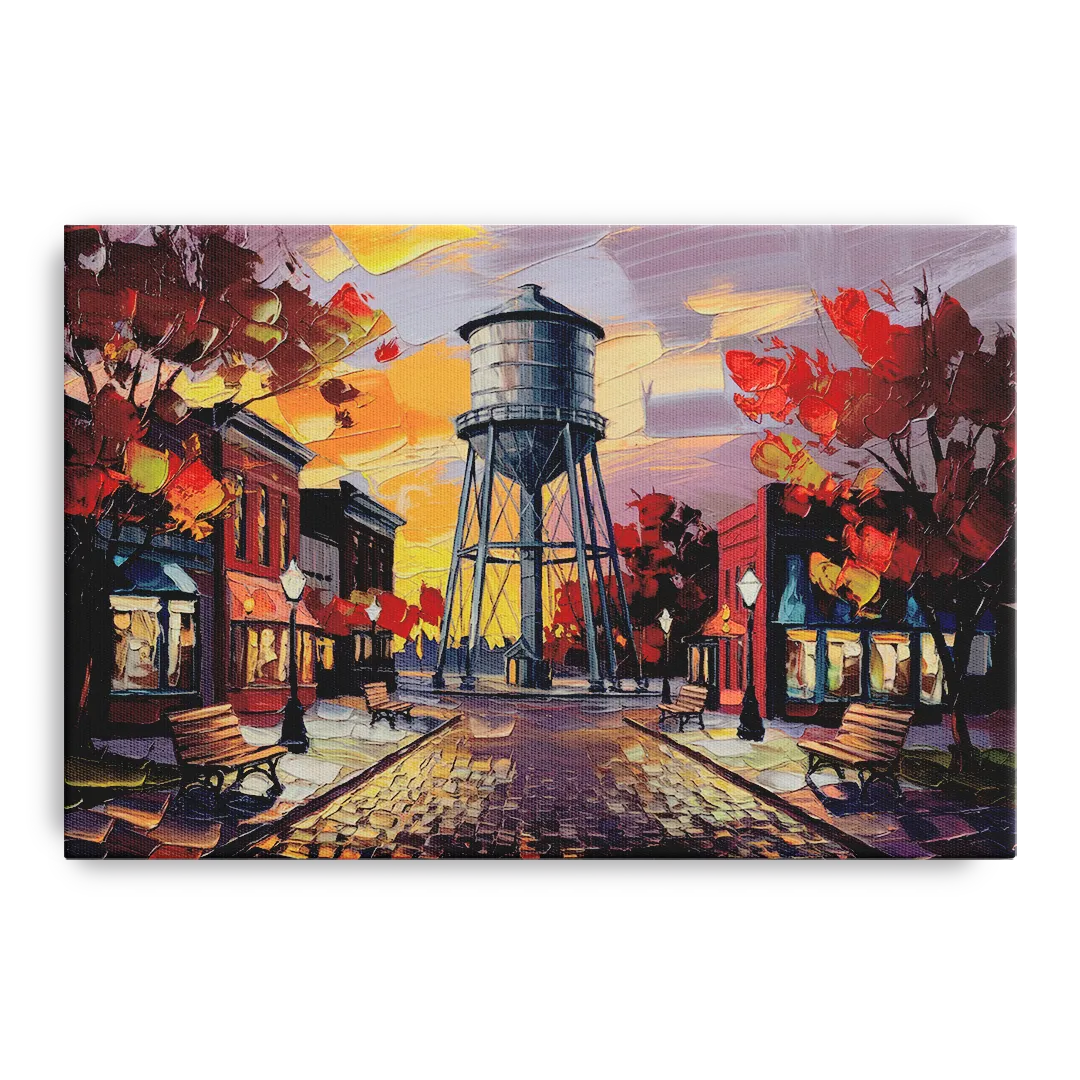 Plano Local Landmarks Front - Canvas Wall Art