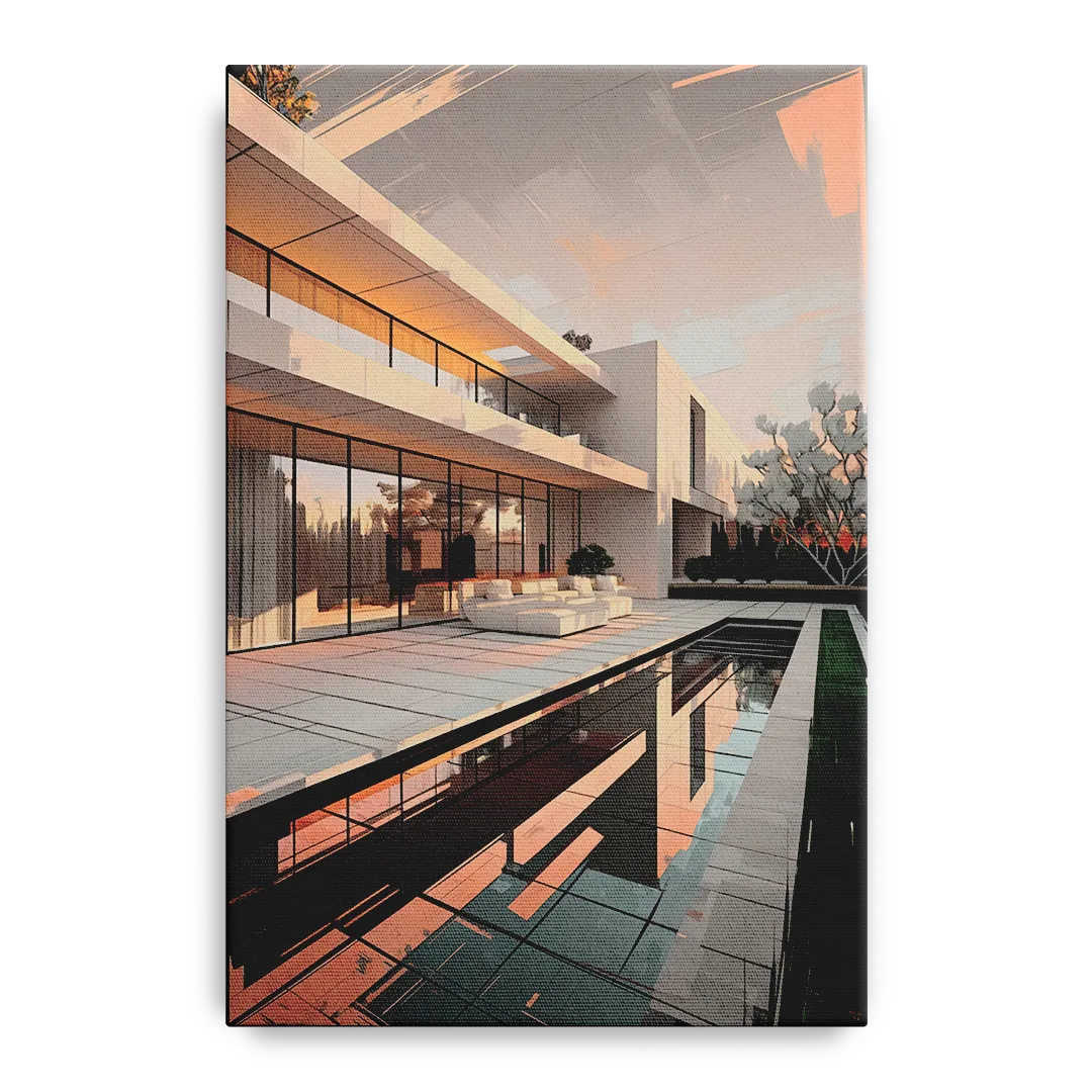 Plano Modern Architecture Front - Canvas Wall Art