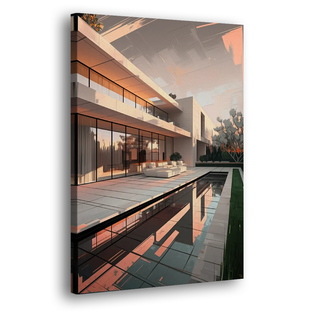 Plano Modern Architecture Side - Canvas Wall Art