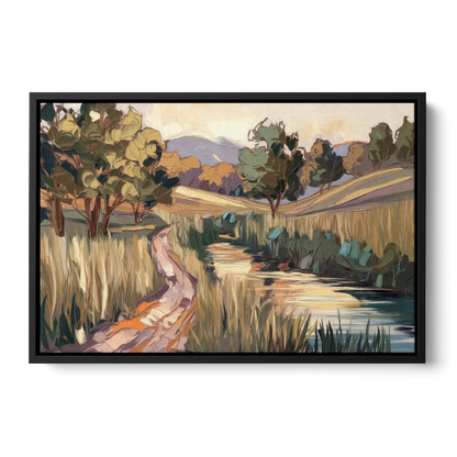 Plano Nature Trails Front - Black Canvas Wall Art