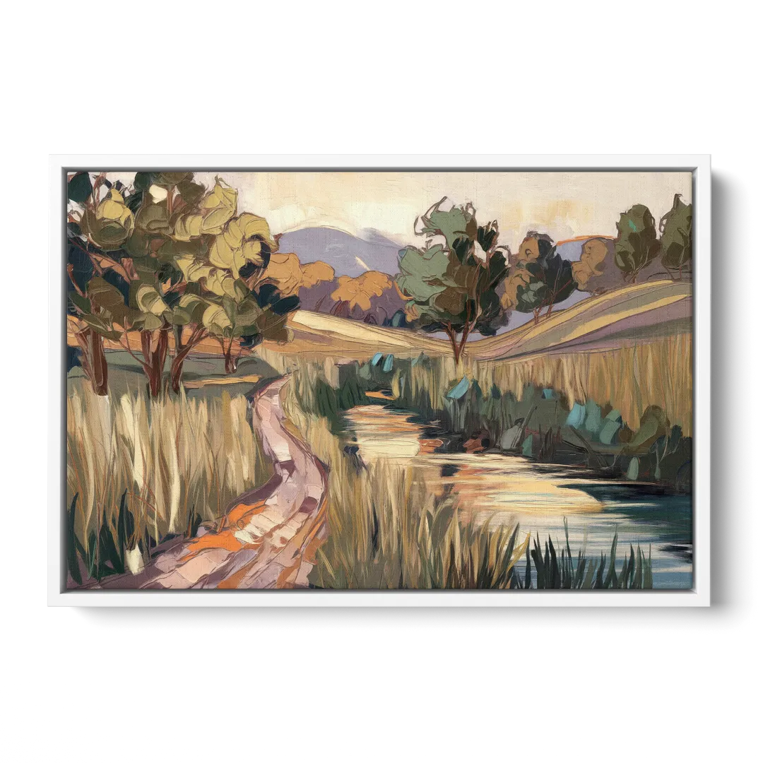 Plano Nature Trails Front - White Canvas Wall Art