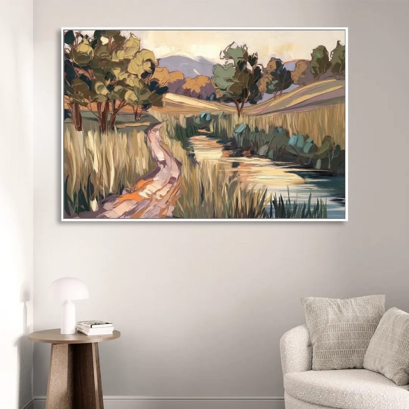 Plano Nature Trails Sitting Room - White Canvas Wall Art