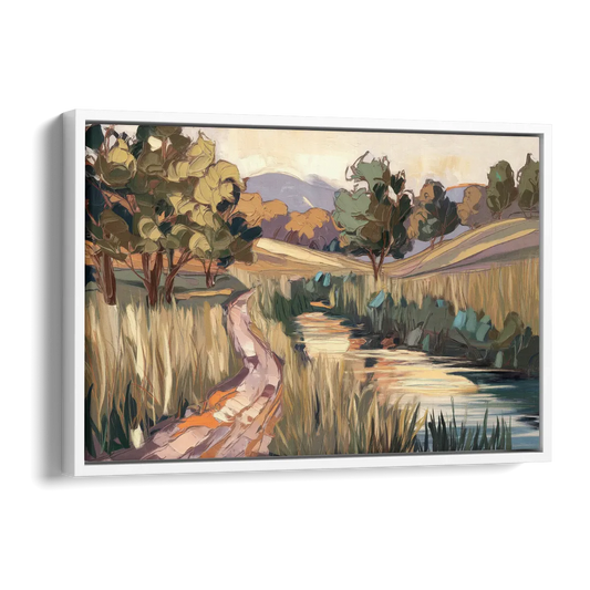 Plano Nature Trails Side - White Canvas Wall Art