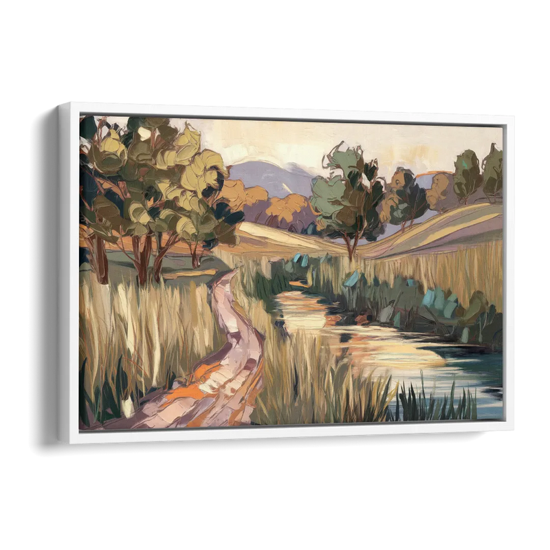 Plano Nature Trails Side - White Canvas Wall Art
