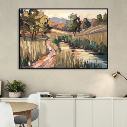Plano Nature Trails Sitting Room - Black Canvas Wall Art