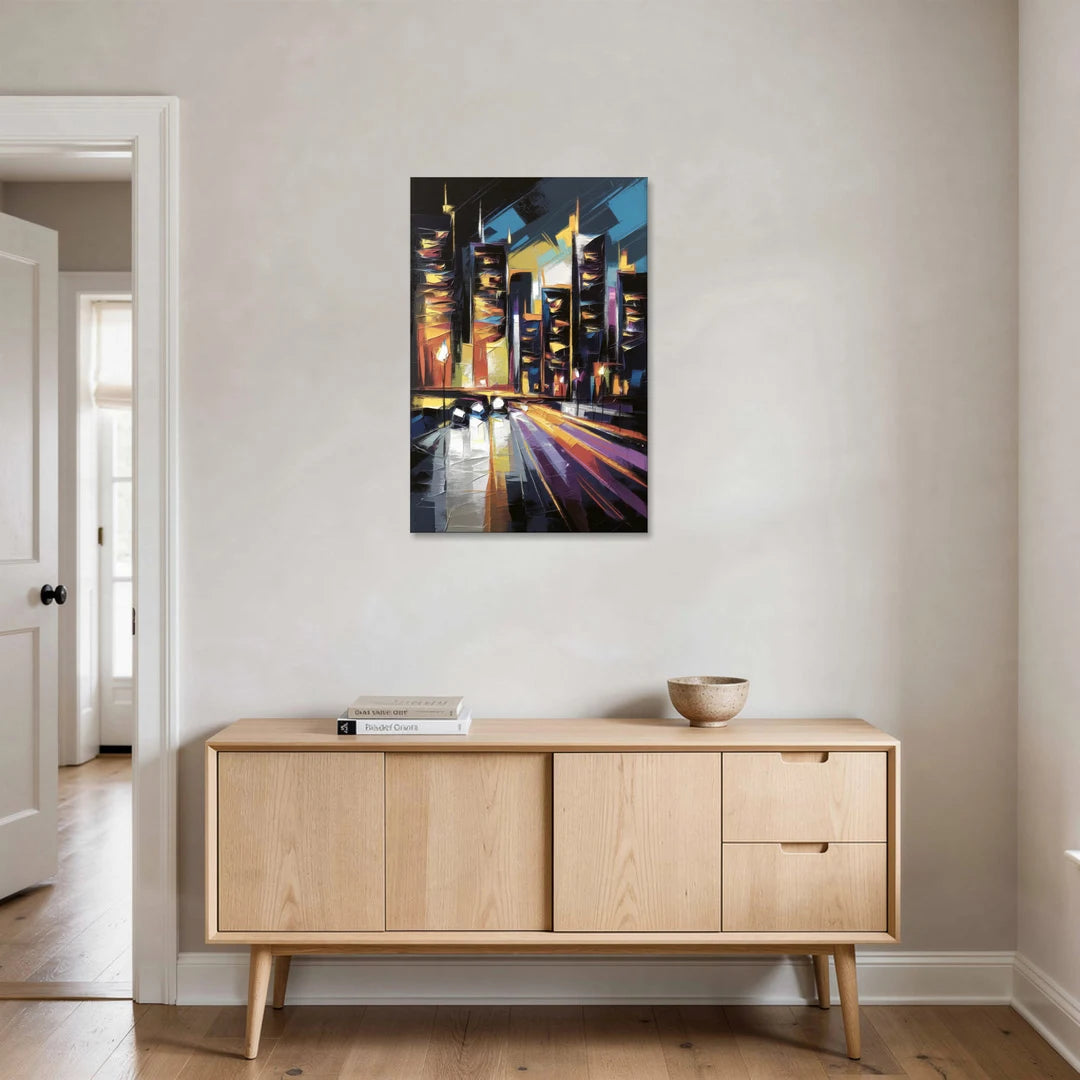 Plano Nightlife Glow - Canvas Wall Art - Coffee Table - 24x36