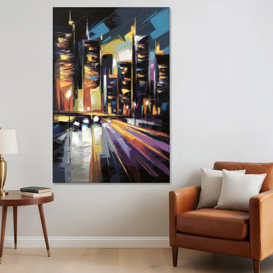 Plano Nightlife Glow - Canvas Wall Art - Sofa - 40x60