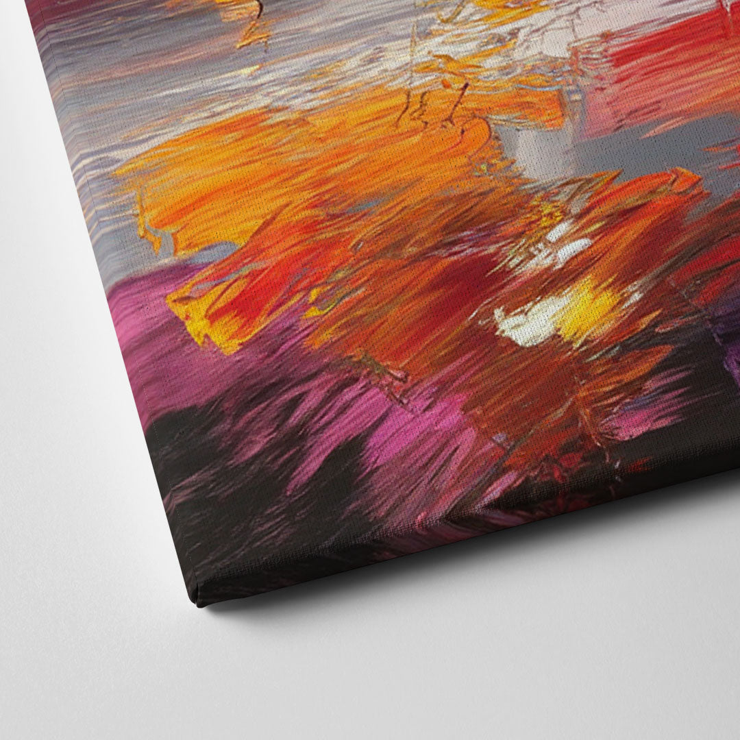Plano Skyline Sunset Canvas Close Up