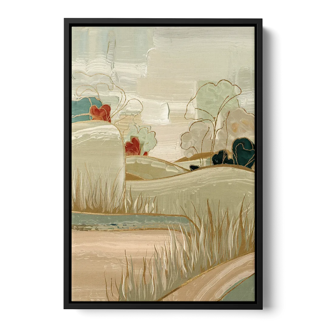 Plano Suburban Charm Front - Black Canvas Wall Art