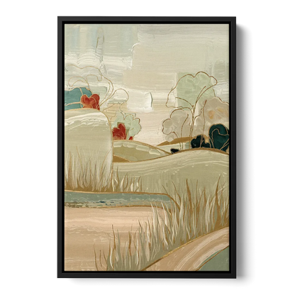 Plano Suburban Charm Front - Black Canvas Wall Art