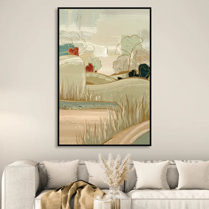 Plano Suburban Charm Sitting Room - Black Canvas Wall Art
