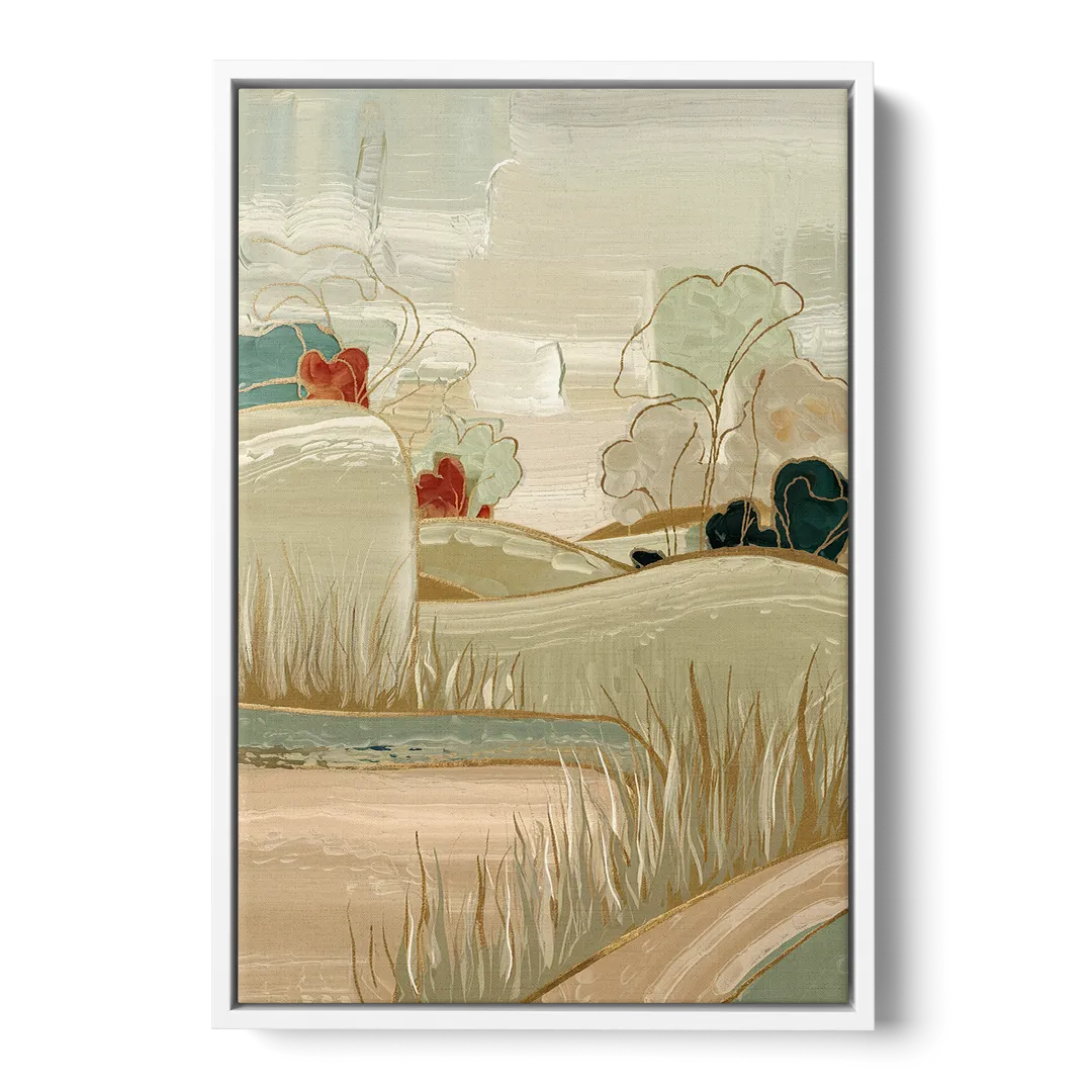 Plano Suburban Charm Front - White Canvas Wall Art