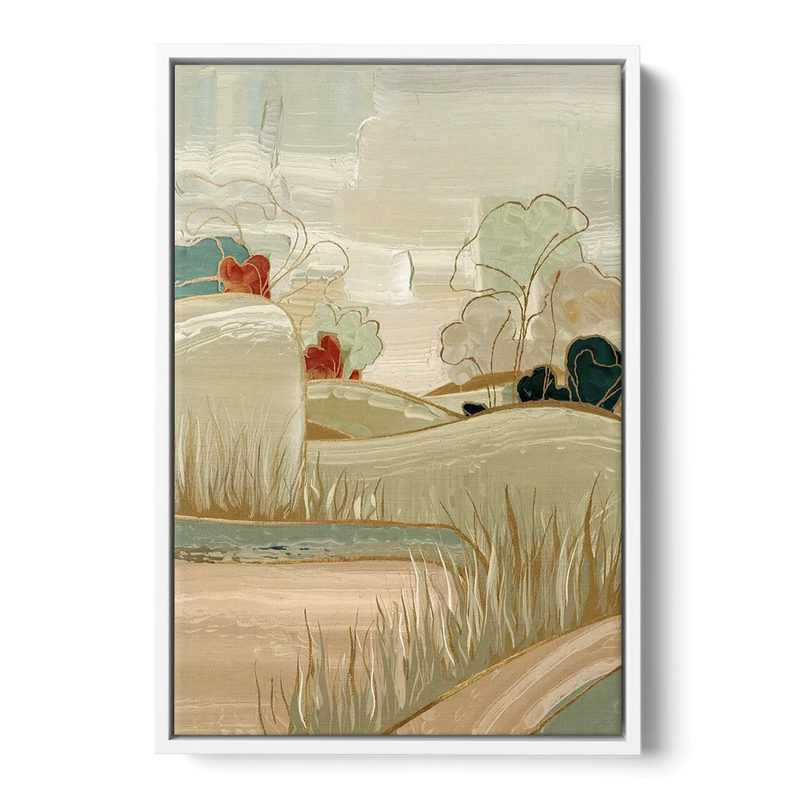 Plano Suburban Charm Front - White Canvas Wall Art