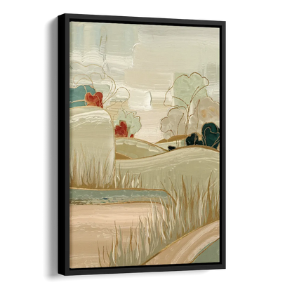 Plano Suburban Charm Side - Black Canvas Wall Art