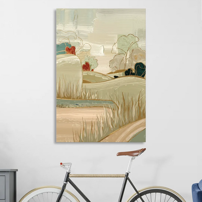 Plano Suburban Charm Living Room - Canvas Wall Art