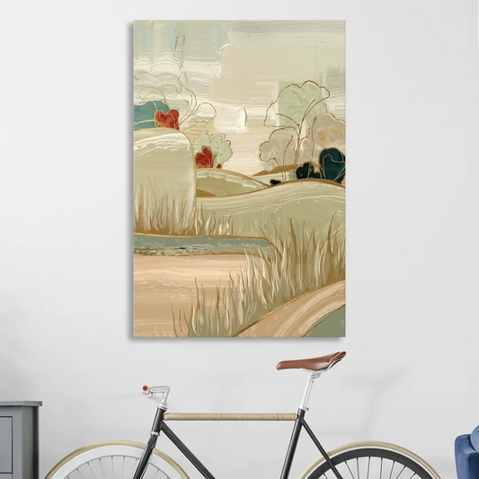 Plano Suburban Charm Living Room - Canvas Wall Art