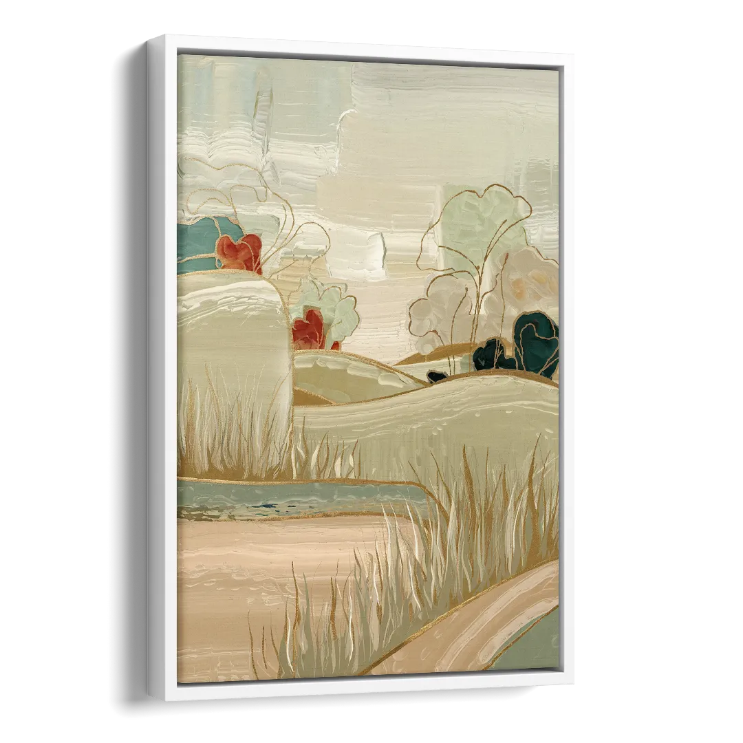 Plano Suburban Charm Side - White Canvas Wall Art