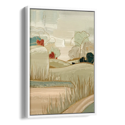 Plano Suburban Charm Side - White Canvas Wall Art