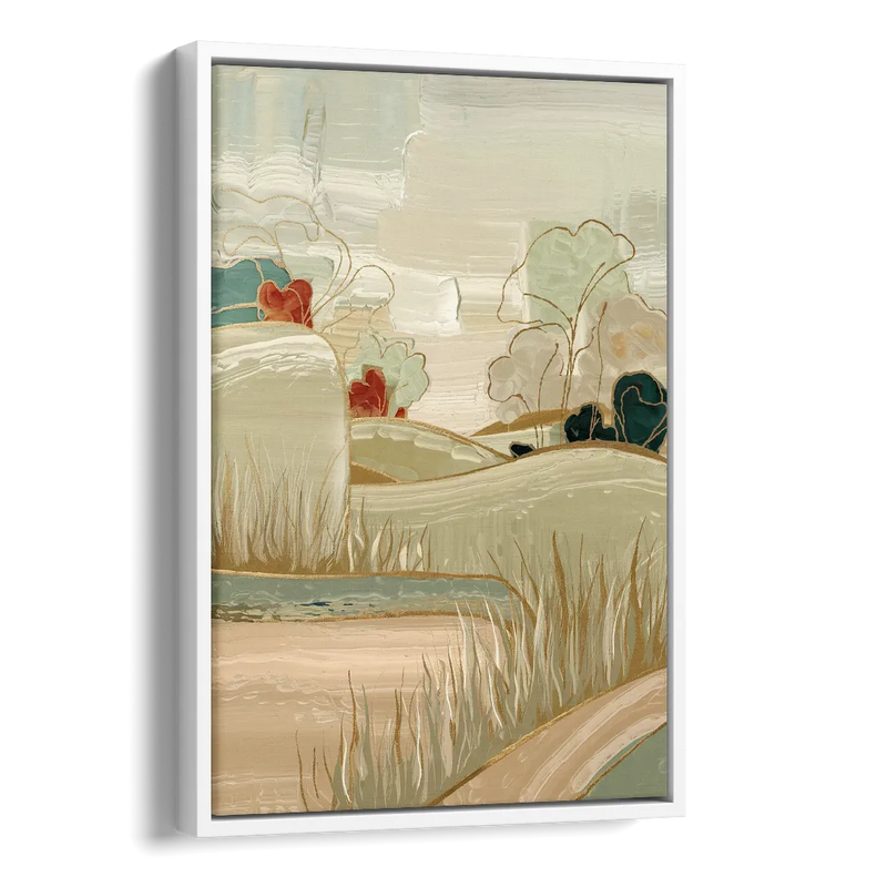 Plano Suburban Charm Side - White Canvas Wall Art