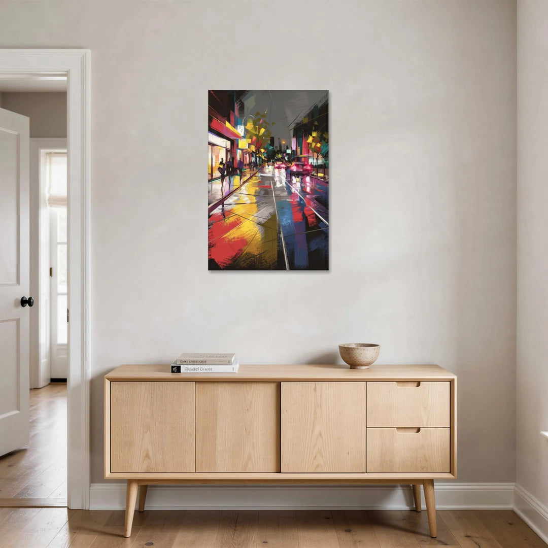 Plano Vibrant Streets - Canvas Wall Art - Coffee Table - 24x36