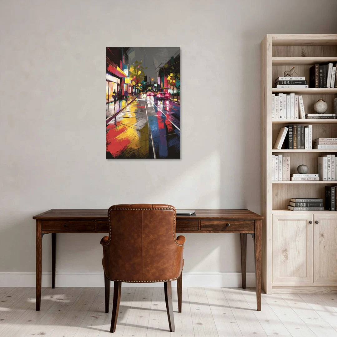 Plano Vibrant Streets - Canvas Wall Art - Office - 24x36