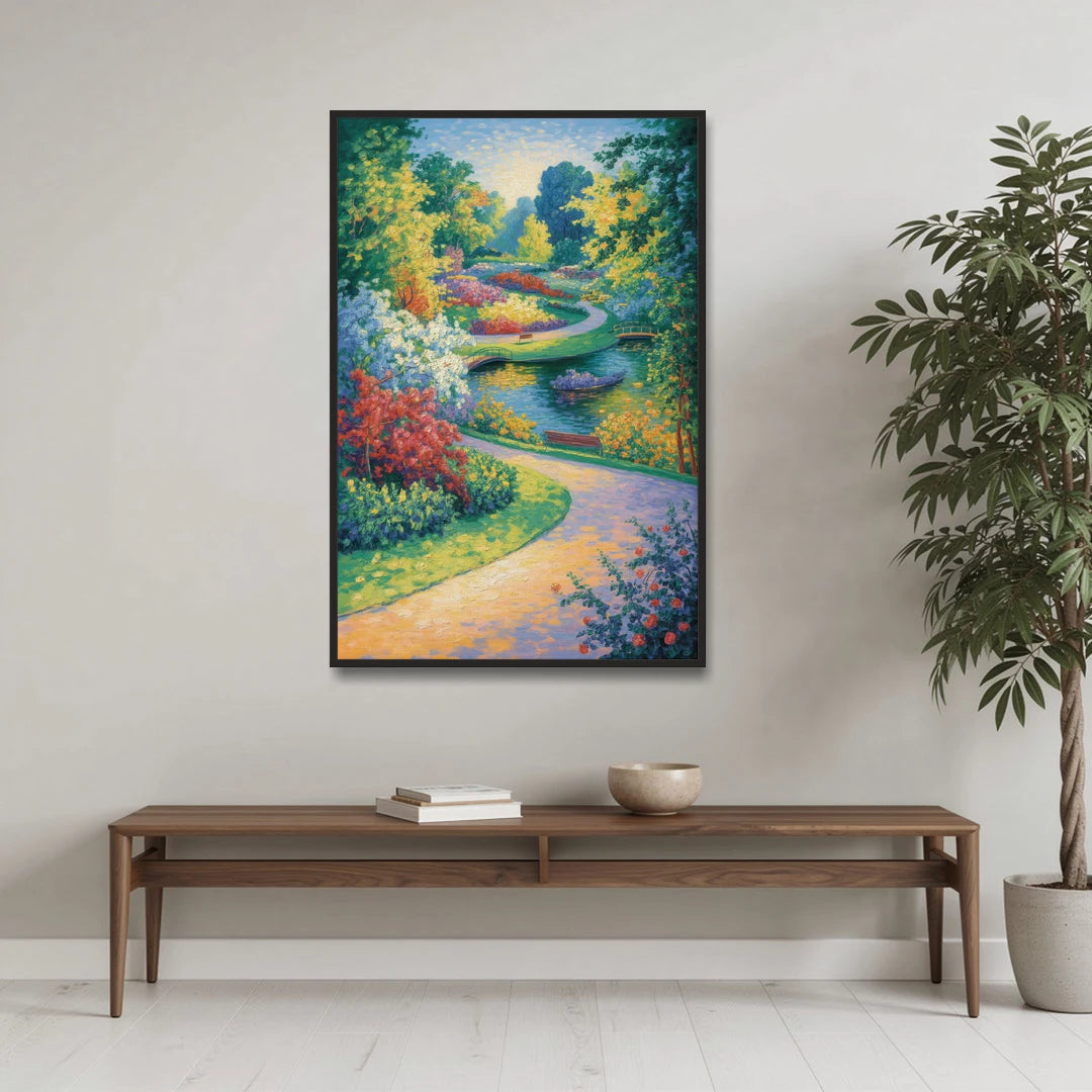Planten un Blomen Bliss - Black Framed Canvas Wall Art - Coffee Table - 32x48