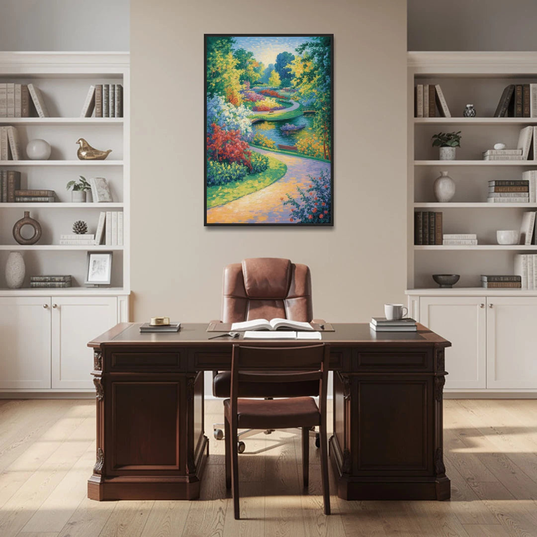 Planten un Blomen Bliss - Black Framed Canvas Wall Art - Office - 32x48