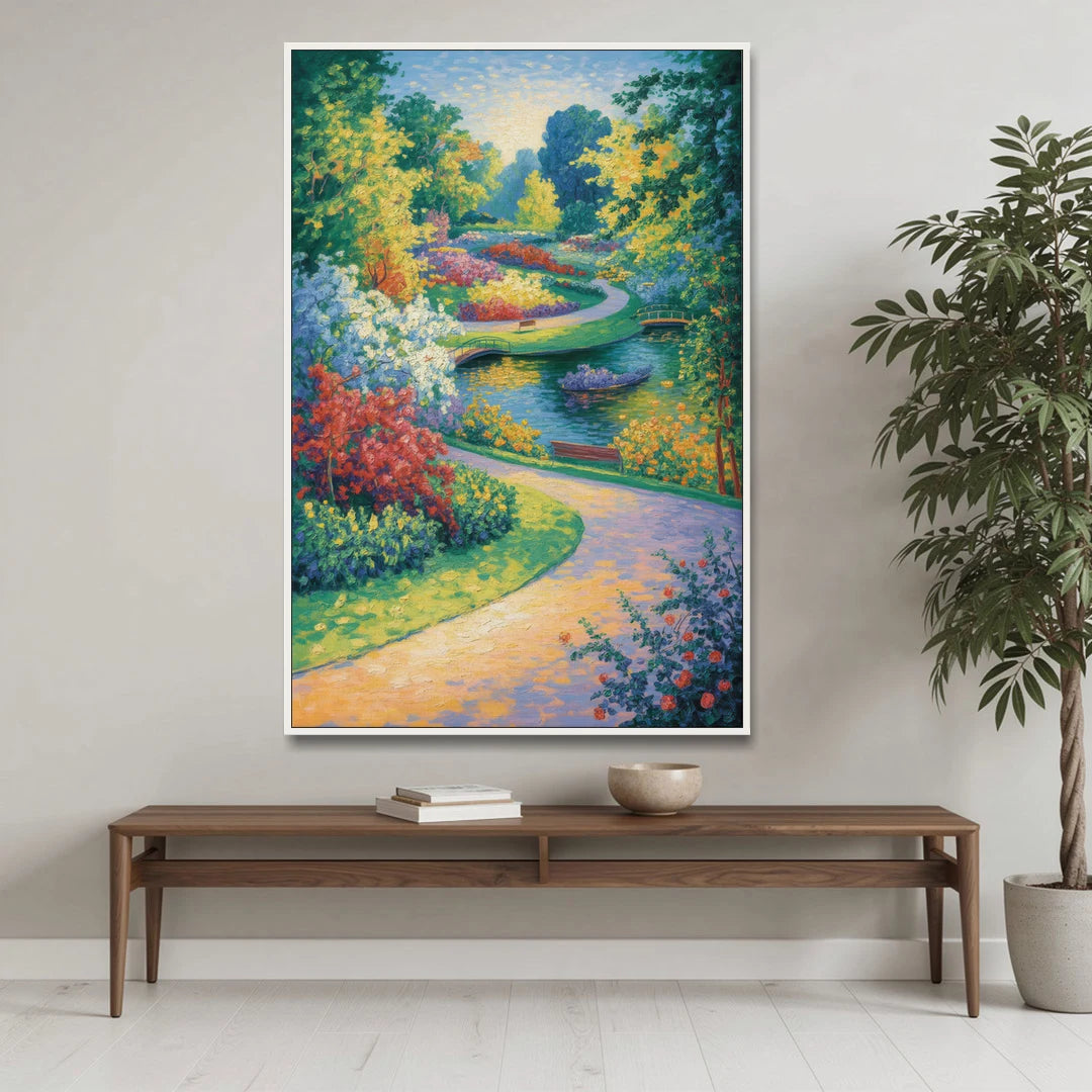 Planten un Blomen Bliss - White Framed Canvas Wall Art - Coffee Table - 40x60