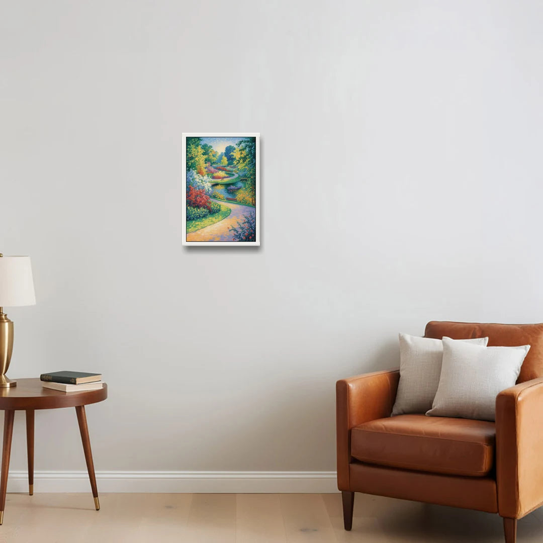 Planten un Blomen Bliss - White Framed Canvas Wall Art - Sofa - 12x18
