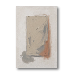 Plaster Texture Wall Art with Terracotta Shadow - Canvas Wall Art - Front