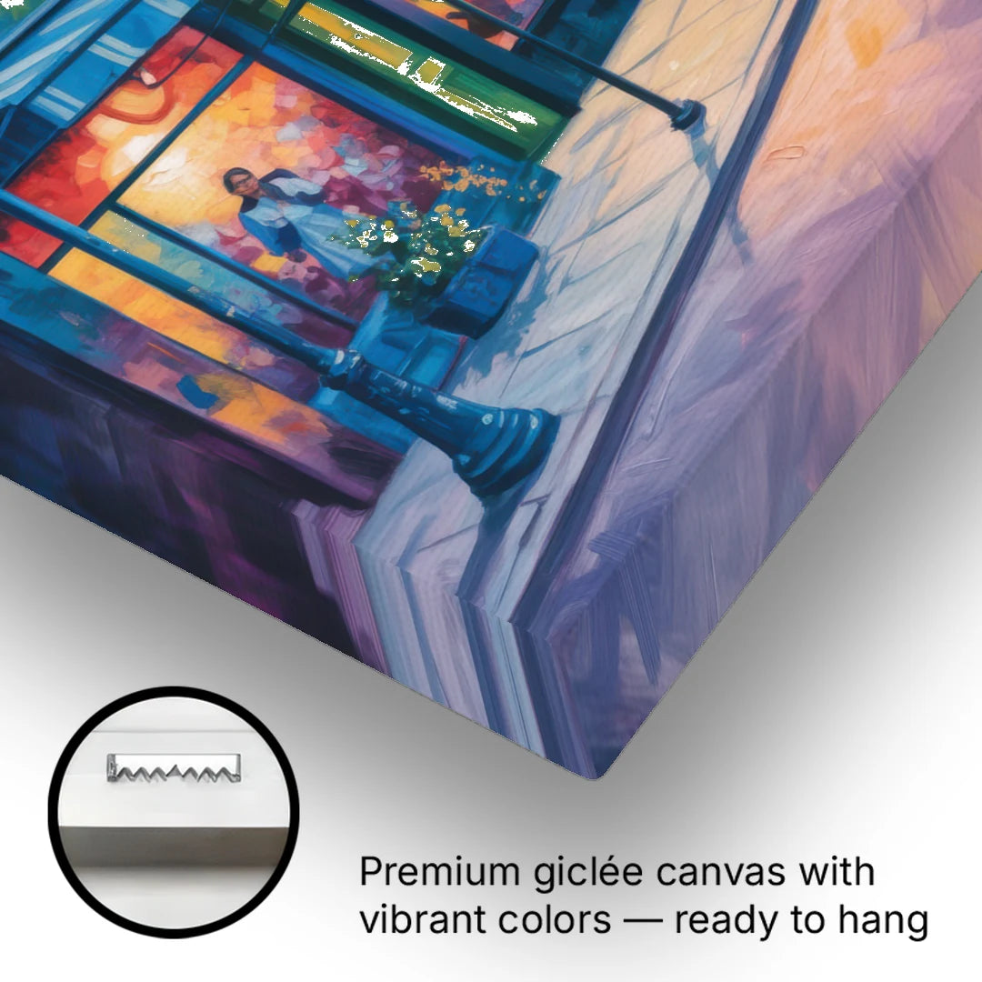 Plateau Mont Royal Murals - Canvas Wall Art - Gallery Wrap Corner