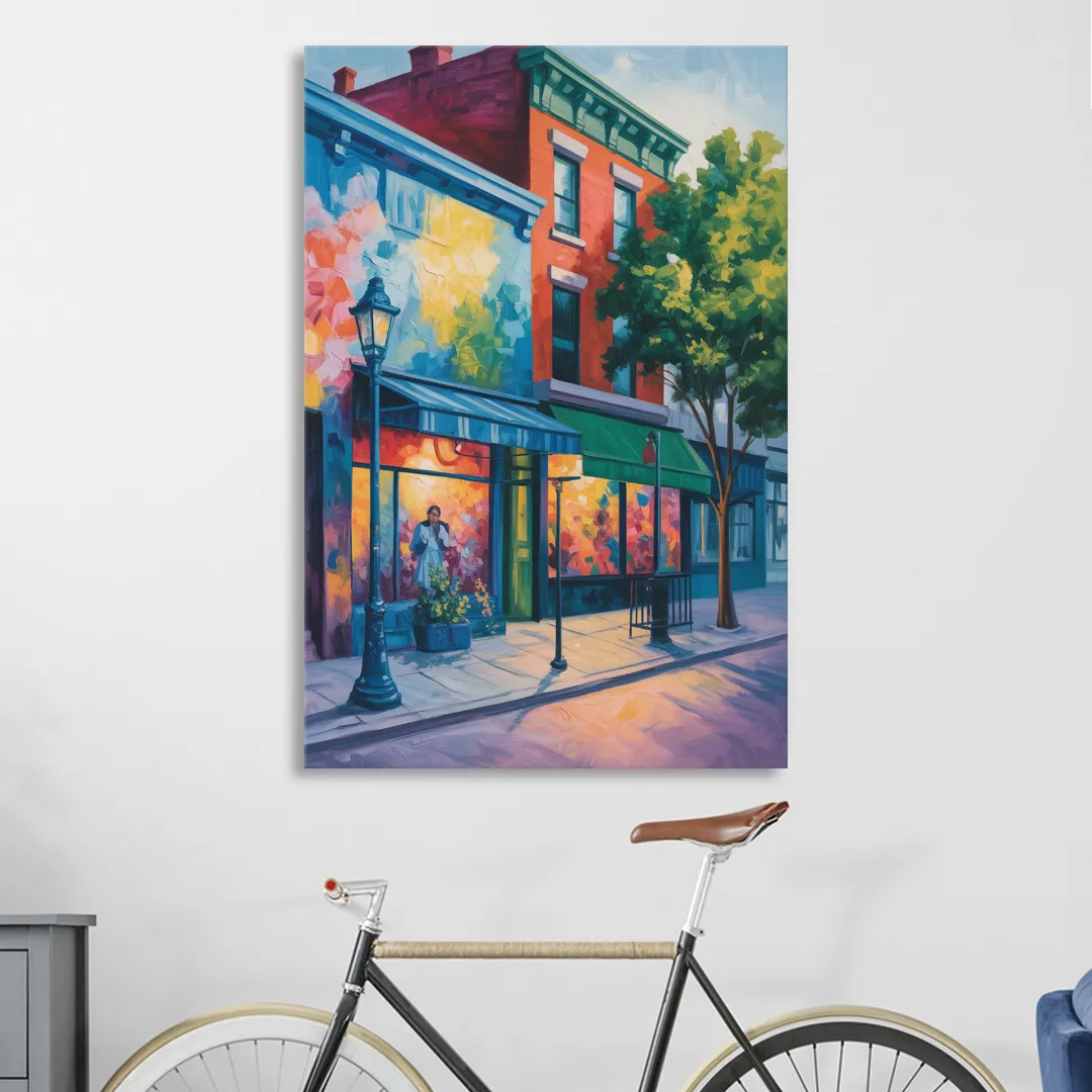 Plateau Mont Royal Murals Living Room - Canvas Wall Art