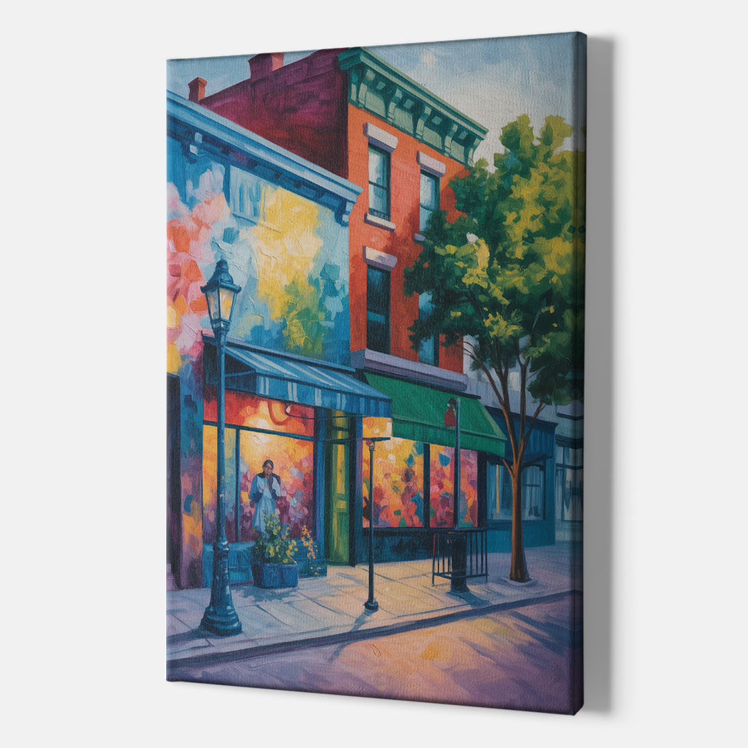 Plateau Mont Royal Murals - Canvas Print Art Sides
