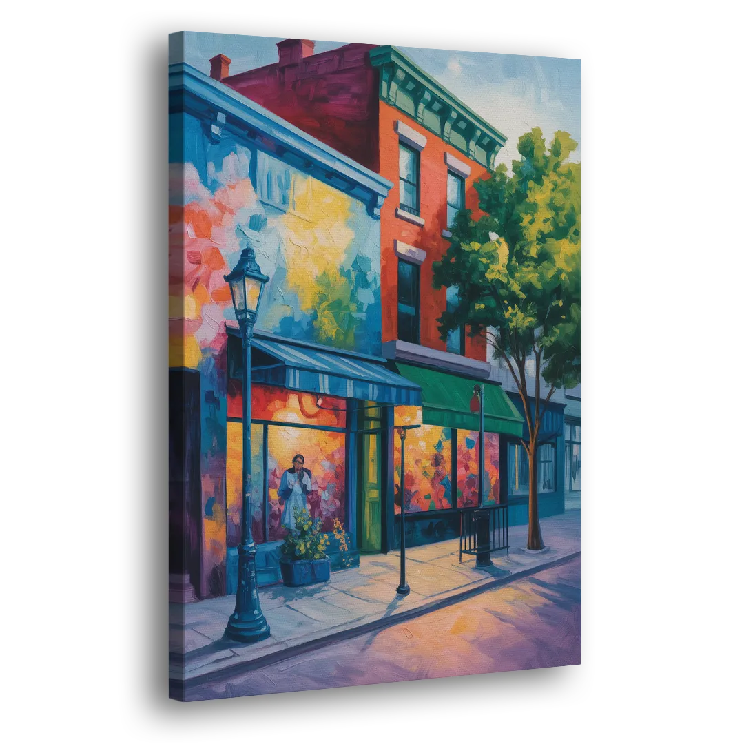 Plateau Mont Royal Murals Side - Canvas Wall Art