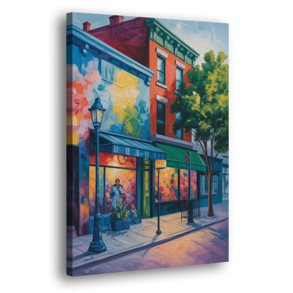 Plateau Mont Royal Murals Side - Canvas Wall Art