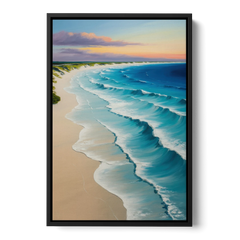 Playa Delfines Overlook - Black Framed Canvas Wall Art - Front