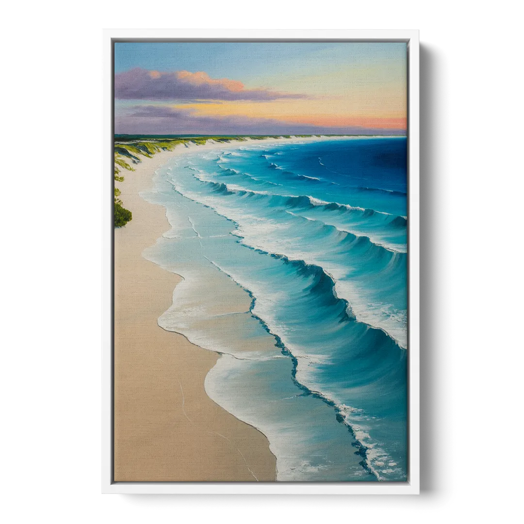 Playa Delfines Overlook Front - White Canvas Wall Art